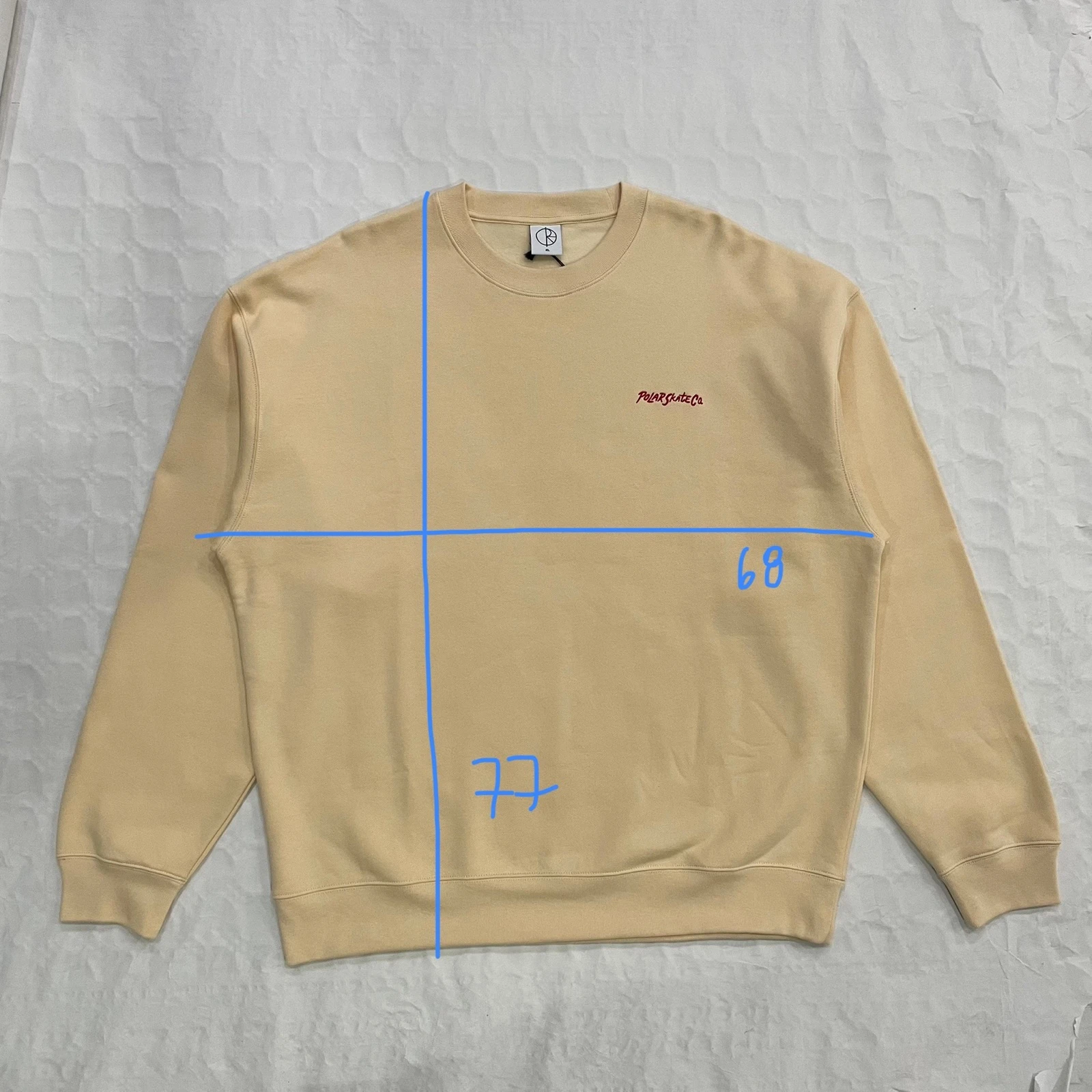 Suéter de lã Skate Co - Gola redonda com logo Surf (Creme) – photo 2